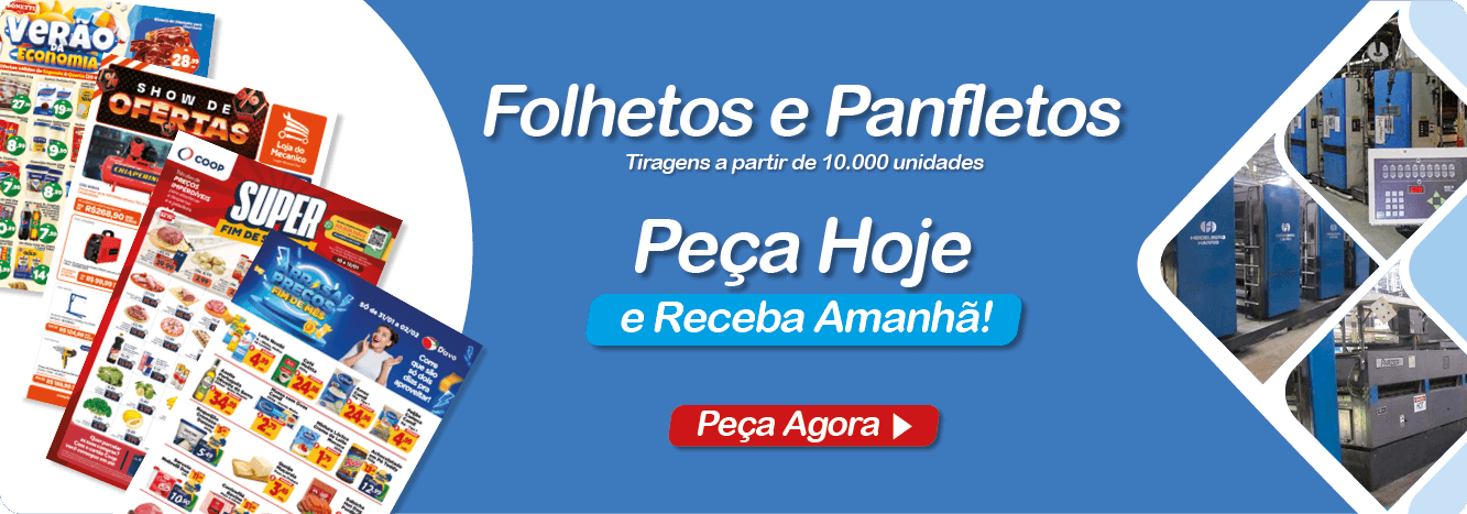 panfletos impressos alta qualidade